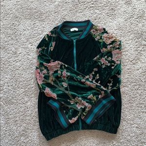 Green floral jacket
